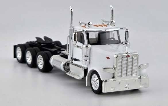 Peterbilt 589 3-Axle Day-Cab Semi Tractor - Assembled -- White, HO, HO Logistics Replicas 589072