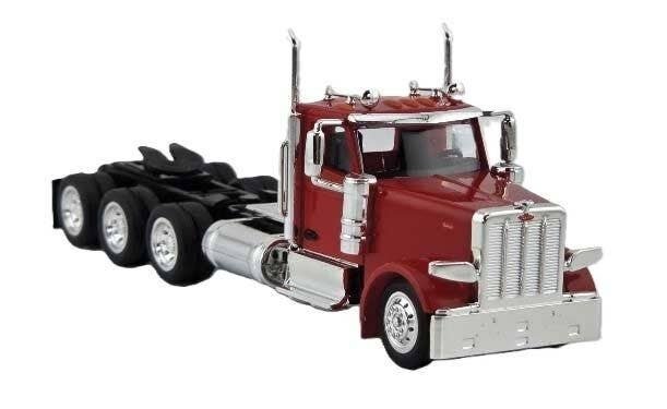 Peterbilt 589 3-Axle Day-Cab Semi Tractor - Assembled -- Red, HO, HO Logistics Replicas 589082