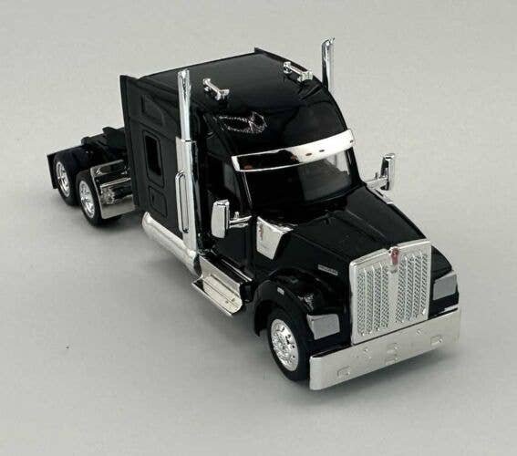 Kenworth 990 Stand-Up Sleeper-Cab Semi Tractor - Assembled -- Black, HO, HO Logistics Replicas 990095