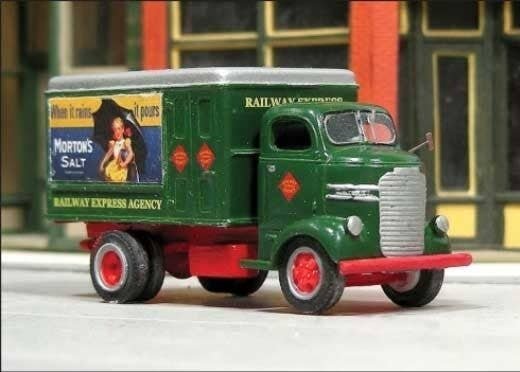 1940-1947 Dodge Cab-Over-Engine (COE) Delivery Truck - Kit -- Undecorated Resin Kit with Rail, HO, Sylvan Scale Models V386