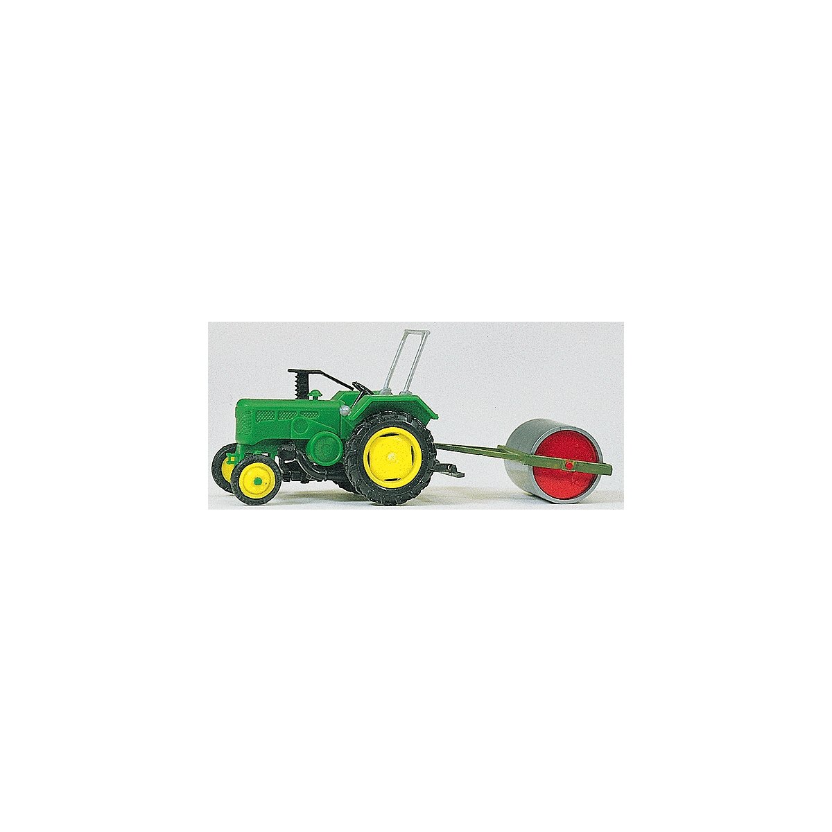 European Farm Machinery - Tractor -- Farm Tractor w/Roller (green, yellow), HO, Preiser Kg 17929