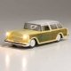 Station Wagon - Just Plug(R) Lighted Vehicle -- Yellow with Wood Sides, HO, Woodland Scenics 5599