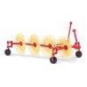 Hay Rake (Tedder) - Assembled -- Red, HO, Busch Gmbh & Co Kg 50082