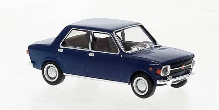 1969 Fiat 128 Sedan - Assembled -- Blue, HO, Brekina Automodelle 22539