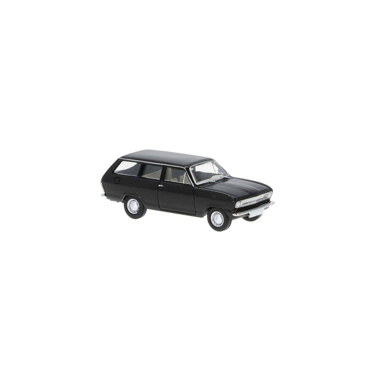 Opel Kadett B CarAVan Station Wagon - Assembled -- Black, HO, Brekina Automodelle 20439