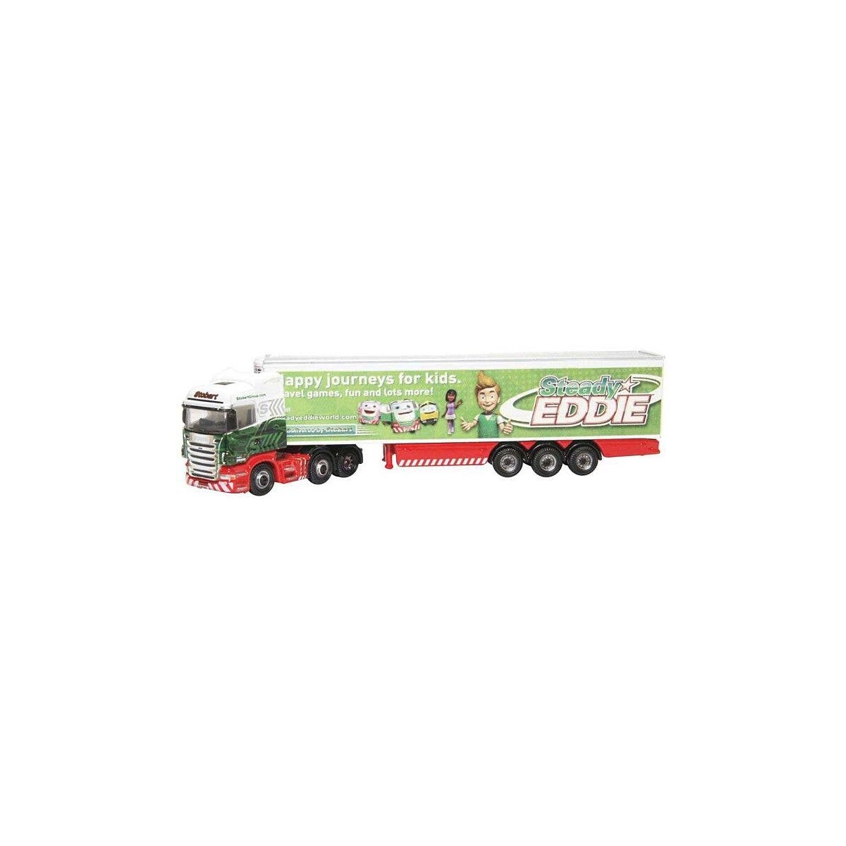 2013 Scania R440 Highline with Refrigerated Trailer - Assembled -- Steady Eddie (green, red, wh, N, Oxford Diecast NSHL16FR