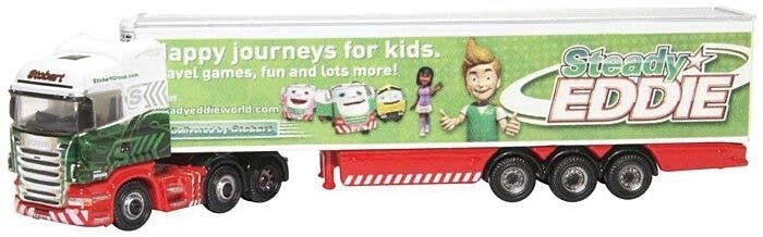 2013 Scania R440 Highline with Refrigerated Trailer - Assembled -- Steady Eddie (green, red, wh, N, Oxford Diecast NSHL16FR