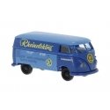1960-1963 Volkswagen T1b Kasten Cargo Van - Assembled -- Rheinelektra (blue, yellow, German , HO, Brekina Automodelle 32794