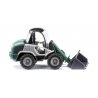 Kramer 280 Wheel Loader - Assembled -- Green, Gray, Silver, HO, Wiking 65305