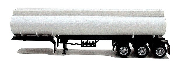 Trailer Only (No Tractor) -- Tri-Axle Elliptical Tank Trailer - Undecorated, HO, Herpa Models 5353