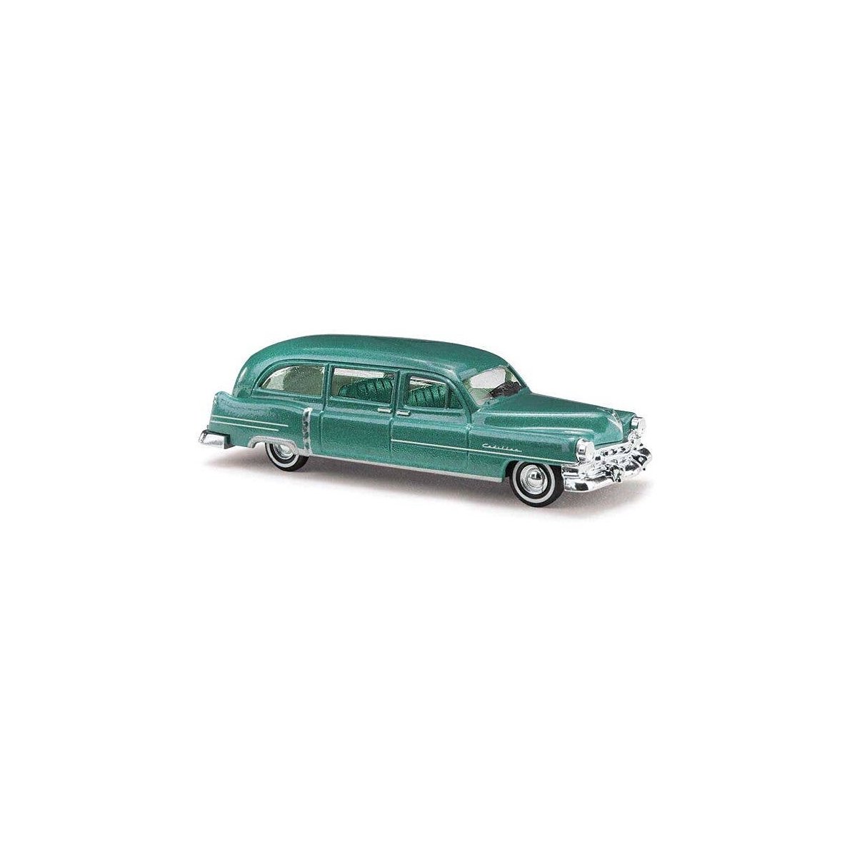 1952 Cadillac Station Wagon - Assembled -- Metallic Green, HO, Busch Gmbh & Co Kg 43483