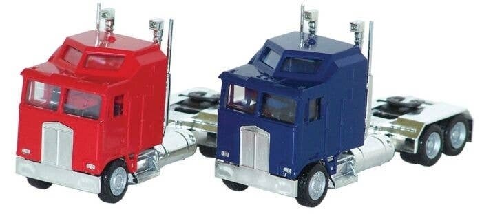 K100 Semi Tractor w/1-Bar Grille & Extra-Long Chassis - Assembled -- Painted (Various Colors), Chro, HO, Herpa Models 35260