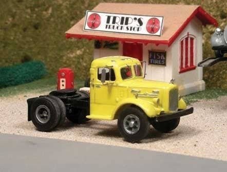 1950-1956 Mack LH Single-Axle Tractor - Resin Kit -- Unpainted, HO, Sylvan Scale Models V347