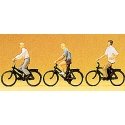 Sports & Recreation -- Cyclists pkg(3), HO, Preiser Kg 10336
