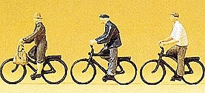 Sports & Recreation -- Cyclists pkg(3), HO, Preiser Kg 10333