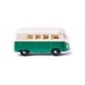 1963-1967 Volkswagen T1 Passenger Van - Assembled -- Green, White, N, Wiking 93204