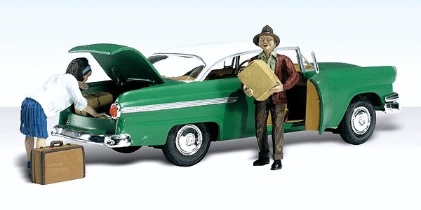 Construction Work - Tiny Scenes -- Figure and Wheelbarrow, HO, Noch Gmbh & Co 16520