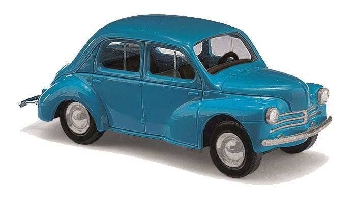 1958 Renault 4 CV Sedan - Assembled -- Blue, HO, Busch Gmbh & Co Kg 89111