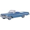 1961 Chevy Impala - Assembled -- Jewel Blue, White, HO, Oxford Diecast 87CI61006