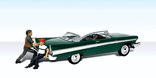 On the Platform 1 - Tiny Scenes -- Figure, 2 Seat Rows and Luggage Cart, HO, Noch Gmbh & Co 16528