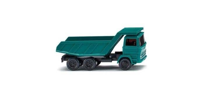 Mercedes-Benz 3-Axle Dump Truck - Assembled -- Blue, N, Wiking 94509