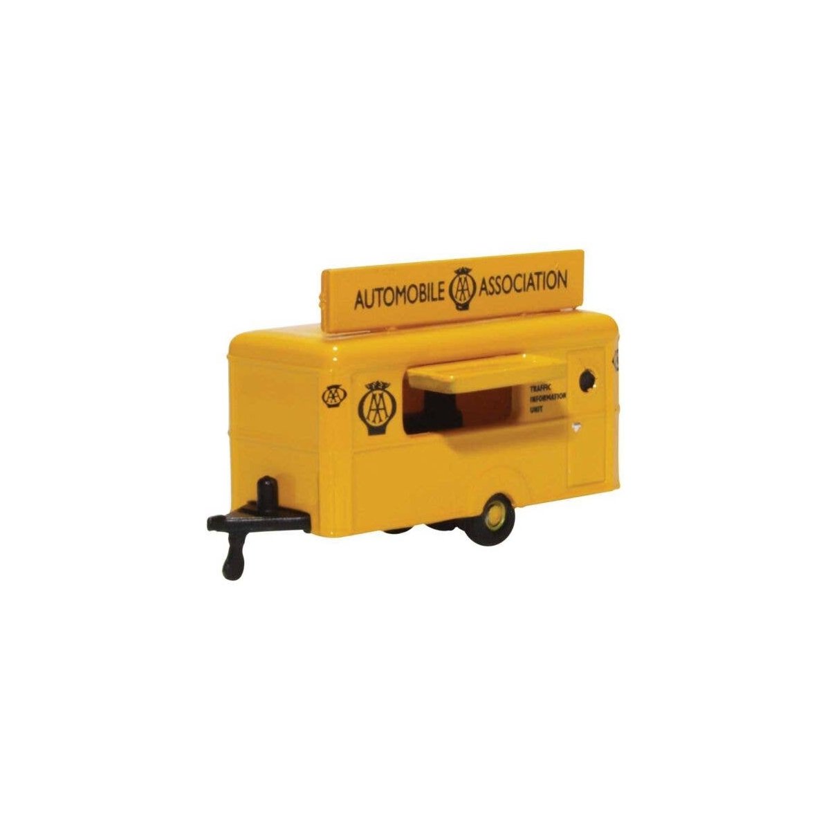 Concession Trailer - Assembled -- Automobile Association (yellow), N, Oxford Diecast NTRAIL010
