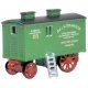 Living Wagon Trailer - Assembled -- Alan Sparkes (green, black, red), N, Oxford Diecast NLW004