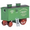 Living Wagon Trailer - Assembled -- Alan Sparkes (green, black, red), N, Oxford Diecast NLW004