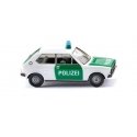 1975 Volkswagen Polo 1 - Assembled -- Police (white, green, German Lettering), HO, Wiking 3646