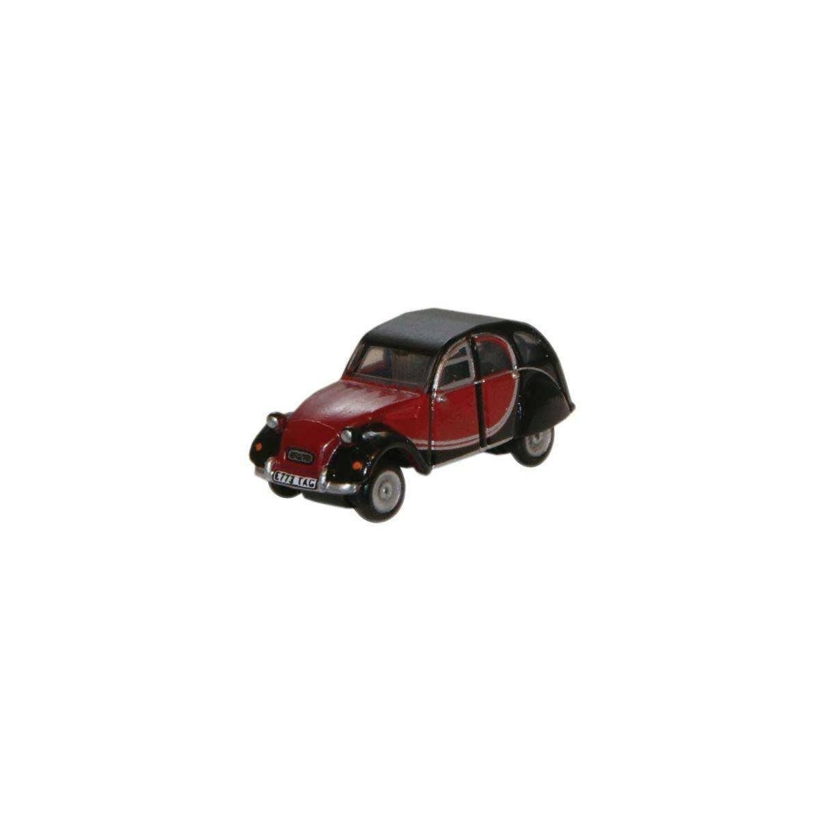 Citroen 2CV - Assembled -- Maroon, Black, N, Oxford Diecast NCT001