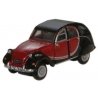 Citroen 2CV - Assembled -- Maroon, Black, N, Oxford Diecast NCT001