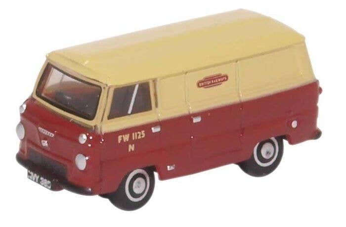 Ford 400E Cargo Van - Assembled -- British Rail (red, yellow), N, Oxford Diecast NFDE001
