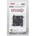 E-Z Street Track for Operating Vehicles & Trolleys -- 90-Degree Crossing pkg(4), O, Bachmann Industries 268
