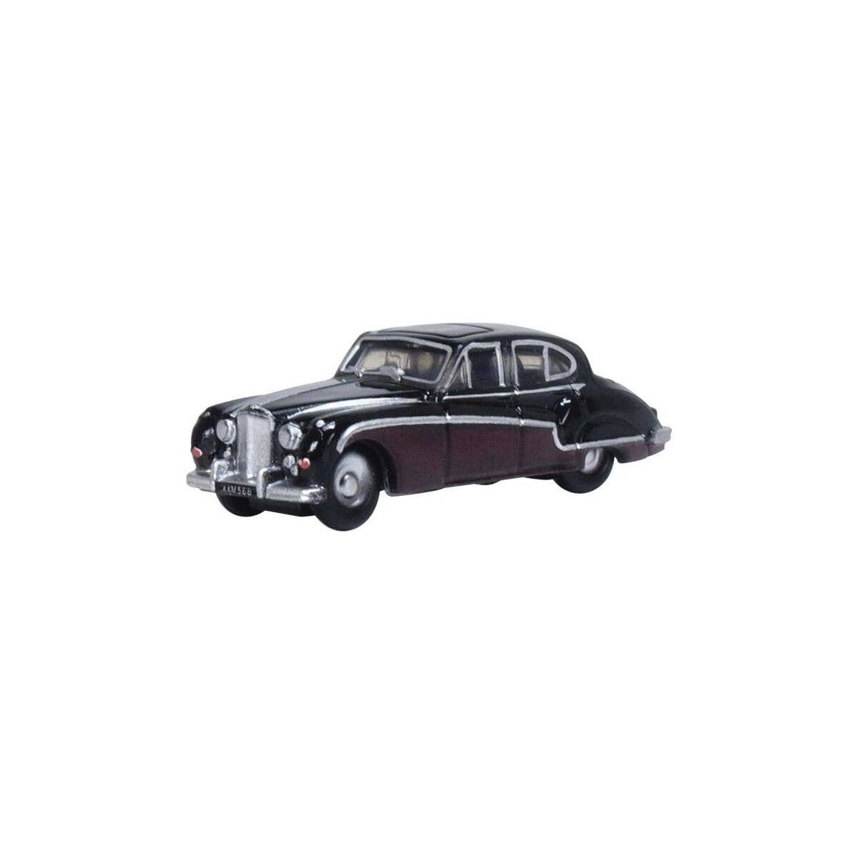 1959 - 1961 Jaguar MkVIII-IX - Assembled -- Black, Imperial Maroon, N, Oxford Diecast NJAG9004