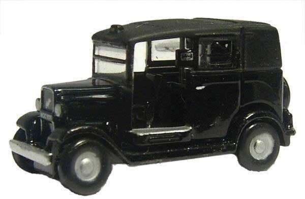 Austin Low Loader Taxi - Assembled -- Black, N, Oxford Diecast NAT001