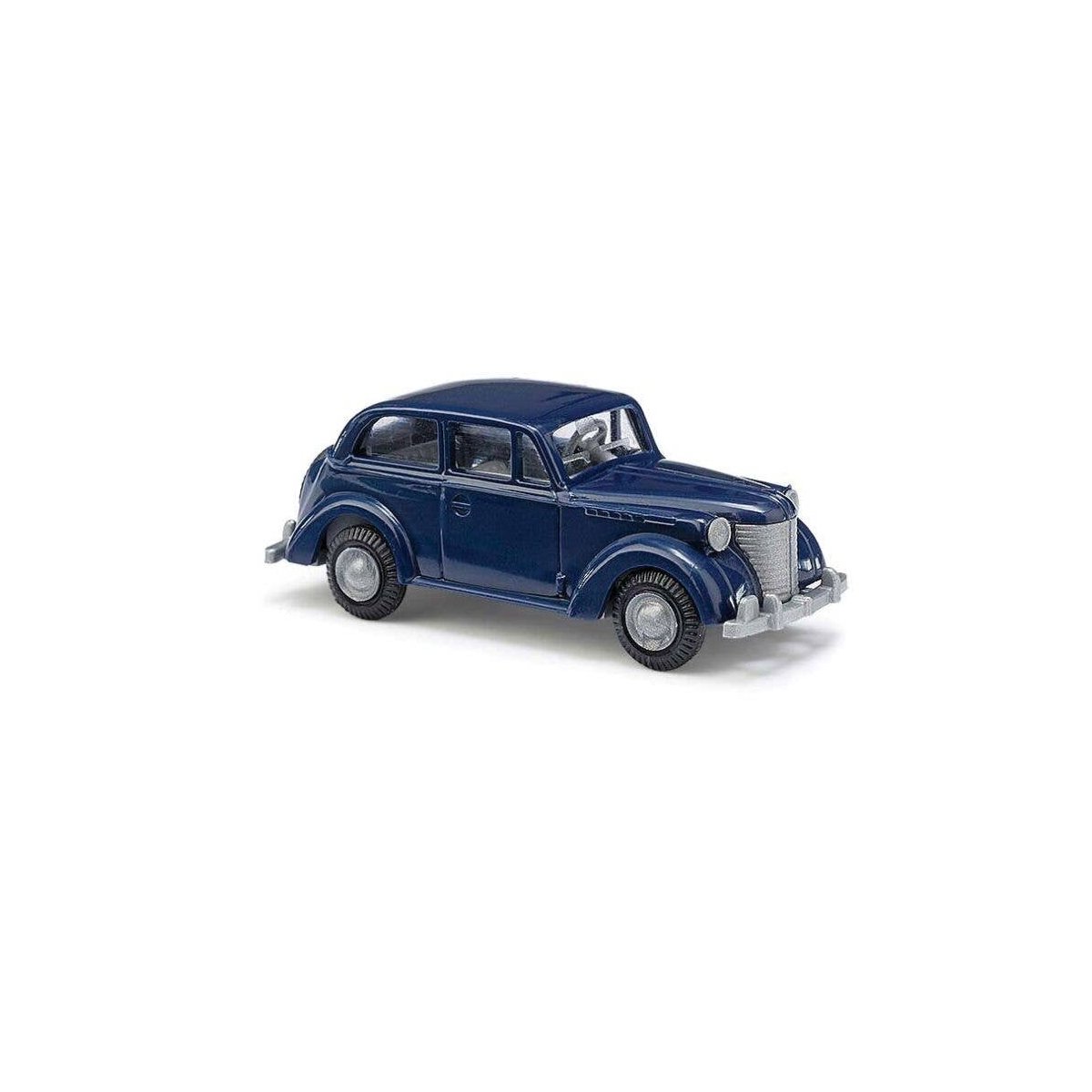1938 Opel Olympia Sedan - Economy - Assembled -- Dark Blue, HO, Busch Gmbh & Co Kg 89105
