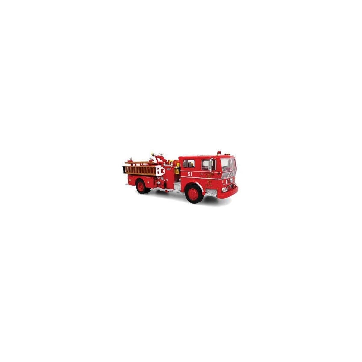 Ward LaFrance Ambassador P80 Fire Engine - Assembled -- Los Angeles County, California, Fire , 1/50, Iconic Replicas 500393