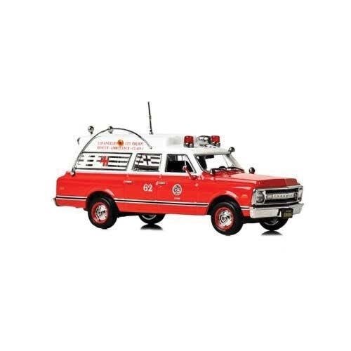 1969 Chevrolet C-10 Ambulance - Assembled -- City of Los Angeles (red, white), 1/50, Iconic Replicas 500586