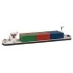 River Freight Boat with Containers - Kit -- Water-Level Kit - Includes Boat & 6 20′ Containers, HO, Faller Gmbh 131013