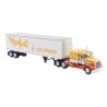 Kenworth W900 Semi Tractor w/Sleeper Cab & Reefer Trailer - Assembled -- Monfort of Colorado, HO, Brekina Automodelle 86256
