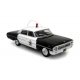 1964 Ford Galaxie Police Cruiser - Assembled -- Mayberry (black, white), 1/43, Iconic Replicas 430364