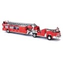 1968 American-LaFrance Fire Hook and Ladder Truck with Open Cab - Assembled -- Fire Departmen, HO, Busch Gmbh & Co Kg 46031
