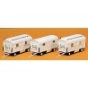 Modern Circus Wagon Set - Plastic Kits -- Performers Trailers pkg(3) - Undecorated, HO, Preiser Kg 20005