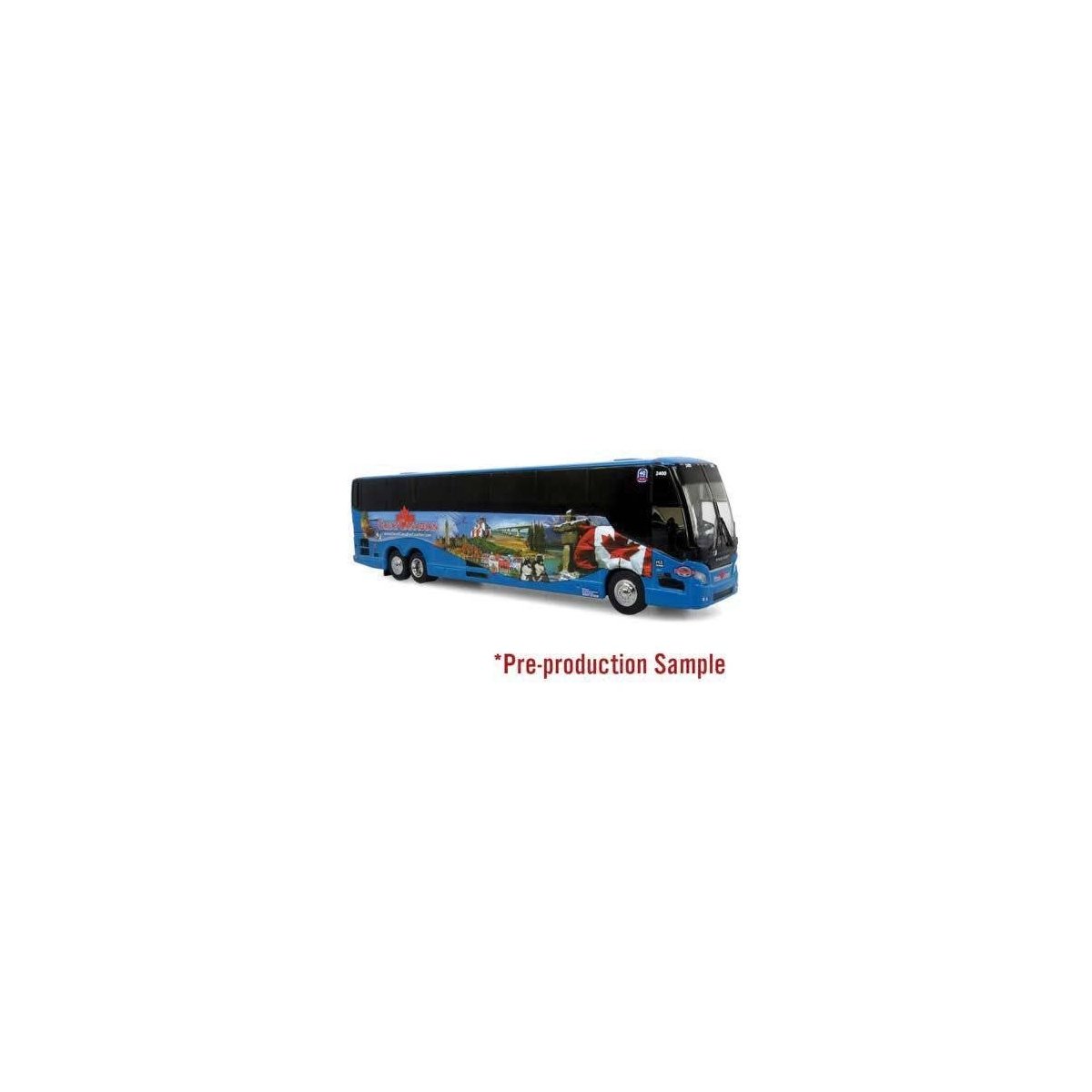 Provost H3-45 Motorcoach Bus - Assembled -- Great Canadian (blue, black, Scenery Mural), HO, Iconic Replicas 870619