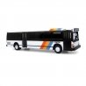Grumman 870 Transit Bus - Assembled -- MARTA, Atlanta, Georgia (white, blue, yellow, red, black, HO, Iconic Replicas 870623