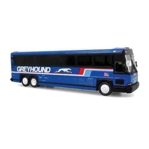 MCI D4000 Coach - Assembled -- Greyhound (blue, white, red, black), HO, Iconic Replicas 870620