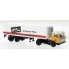 1960s DAF FT 2600 Tractor w/Reefer Trailer - Assembled -- Amerongen/McCain (white, yellow, b, HO, Brekina Automodelle 85287