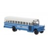 1960s-1970s Dodge S 600 Bus - Assembled -- New York City Police NYPD (blue, white), HO, Brekina Automodelle 61333