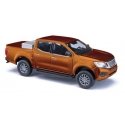 2015 Nissan Navara Crew-Cab Pickup Truck w/Bed Box - Assembled -- Metallic Gold, HO, Busch Gmbh & Co Kg 53720