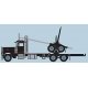 Peterbilt 379 Log Truck with Trailer - Assembled -- Black, N, Trainworx Inc 47981